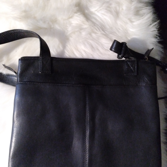 BLACK HOBO LEATHER HANDBAG - Picture 3 of 5